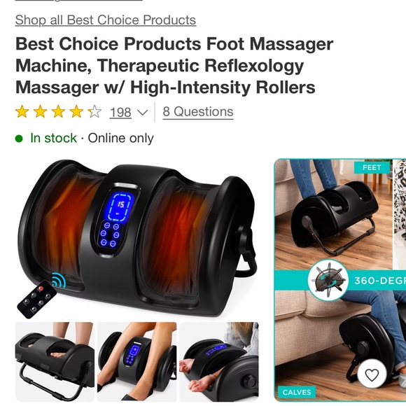 Best Choice Foot Massager Machine - Black - Picture 1 of 12